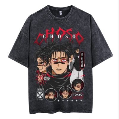 Choso  Acid-washed Graphic Tee