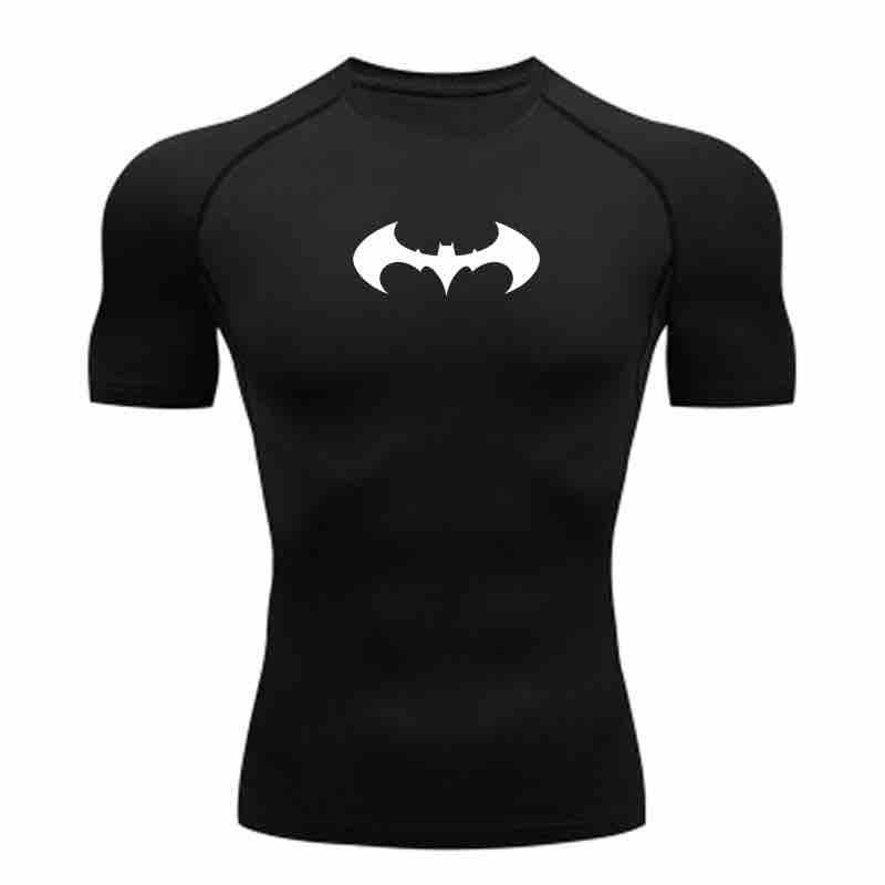 White Batman 02 Compression Tee