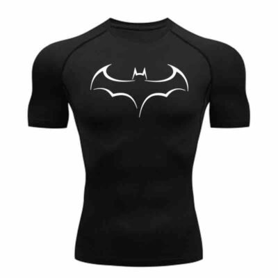 White Batman 01 Compression Tee