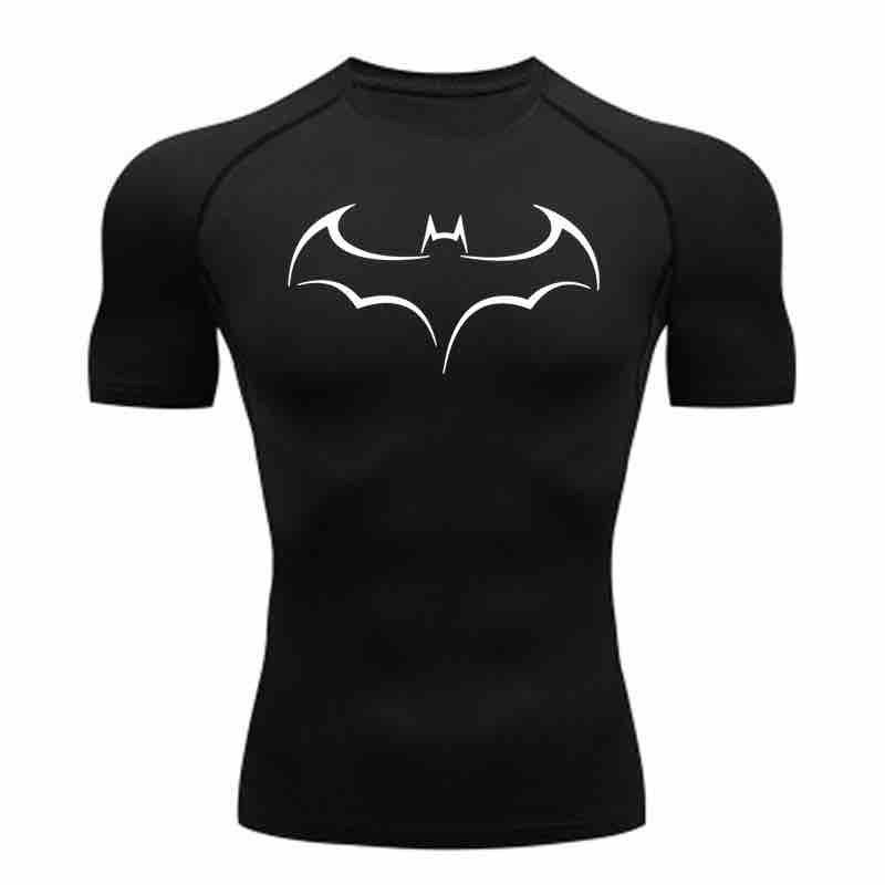White Batman 01 Compression Tee