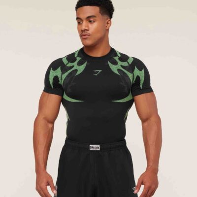 GS Green-Black Compression Tee